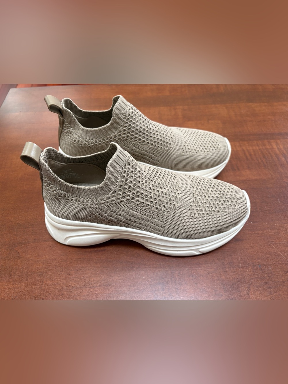 H&M ladies Taupe Slip-On Sneakers size 38